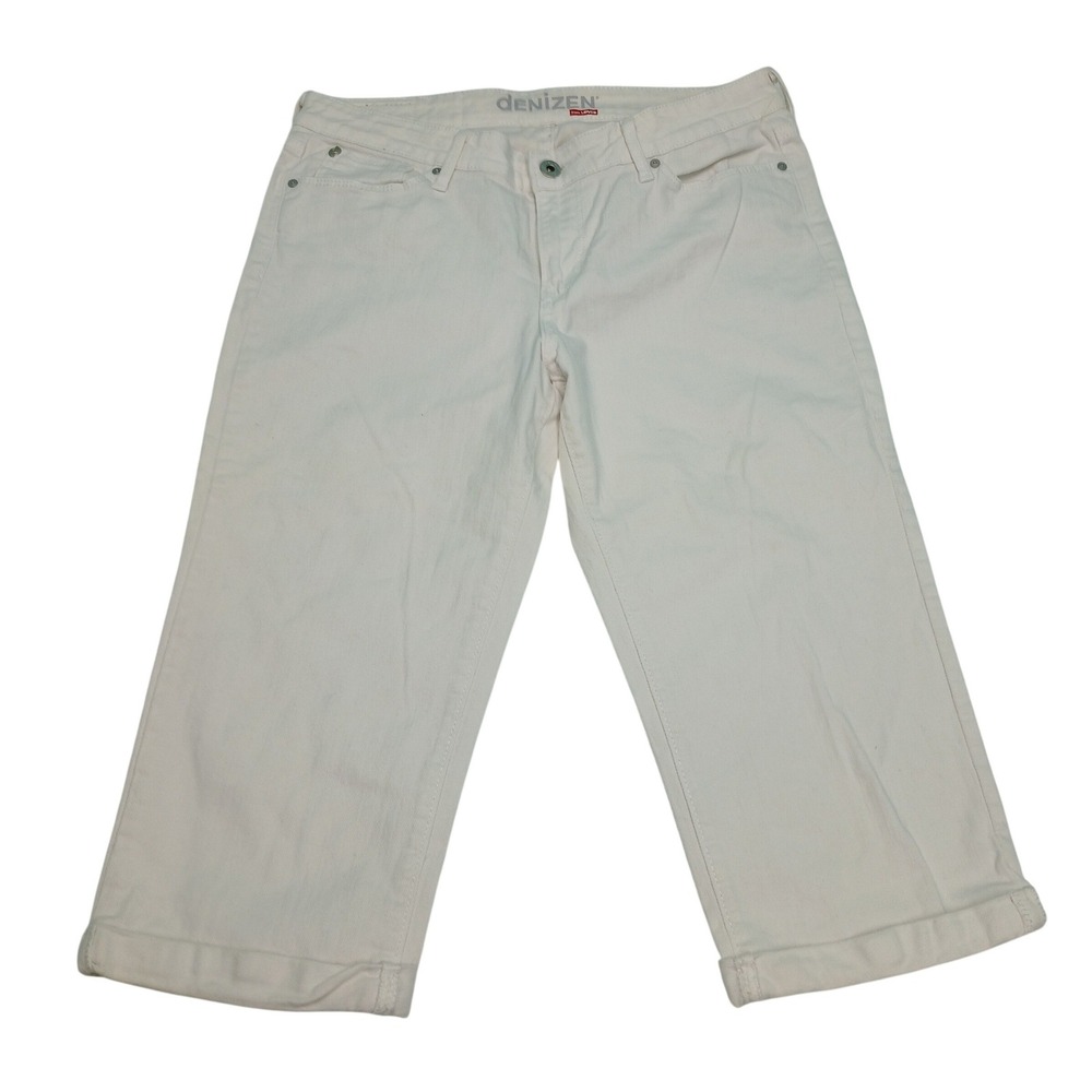 Denizen From Levis Cream White Capris Cropped‎ Pants Womens Size 8